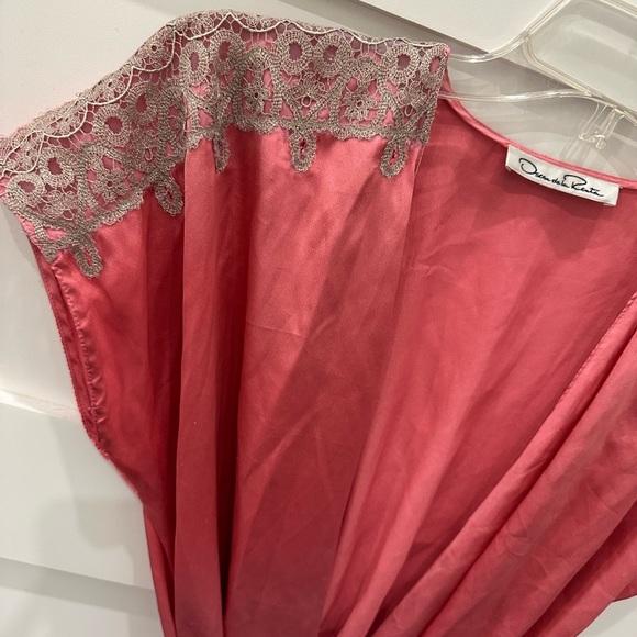 Vintage Oscar de la Renta Pink Robe size Small - Picture 2 of 5